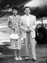 Raymond Mok and his wife Beatrice - Kai Tak Airport