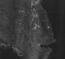 1949 Aerial Map of Collinson Battery, Cape Collinson
