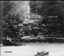 Japanese bombardment of HKSRA 25 Medium Battery positions around Tiger Palm Garden on 16 December 1941