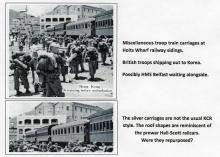 Holts Wharf troop train carrying troops to Korea
