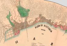 1866 Plan 0f Victoria ( Partial Extract) Showing HK Mint 