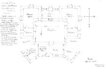 House 10 Cheung Chau, architect's ground plan 2 with notes