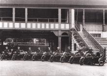 Traffic police officers inside the Hong Kong Jockey Club, 1925