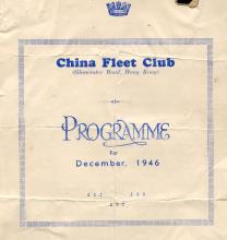 Hong Kong China Fleet Club Programme 1946