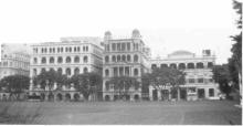 modern buildings, (HK Cricket Club Pitch), jan 1951
