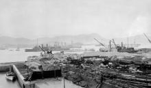 1906 construction of Naval dockyard (after typhoon).