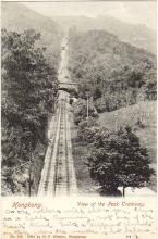 Hongkong - View of the Peak Tramway 1906