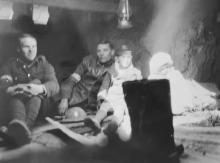 Reginald & Sylvia Harding Klimanek in a dug out during 1932 Japanese attack of Shanghai