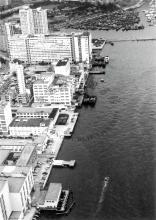 An aerial view of North Point waterfront 1976 