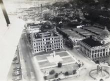 1930s Aerial view over Statue Square