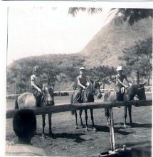 Brooks children at Horse Riding School 1953c Photo # 1
