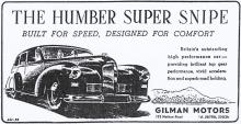 Gilman Motors advert 1952