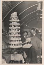 Governor Cutting Cake at Ninth Exhibition