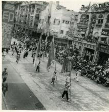 Coronation Parade 1953 Nathan Rd Banners and Flags