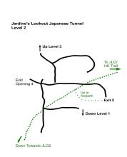 Map for Level 2, Jardine's Lookout Tunnel