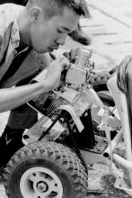Karting at Sek Kong - c.1968 - 'The Mechanic  '
