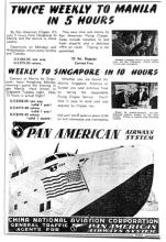 1941 Pan Am Flying Boat Advert