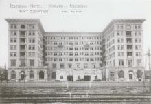 Peninsula Hotel-photograph annotated with a date