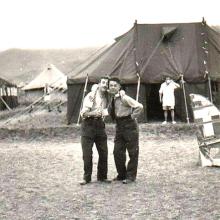 Two RAF Chaps with A W Wood in Background