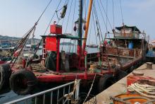 Wooden ship at Cheung Chau