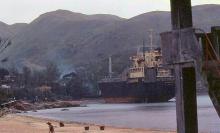1983 - shipwreck in Mui Wo following Typhoon Ellen