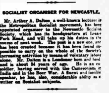 Arthur A. Dalton Newcastle Daily Chronicle Page2 28th January 1909.png