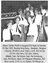 Cathay Pacific -Air Hostesses-including Margaret Wheeldon-1953