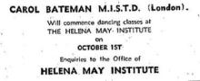 1947 Carol Bateman (School of Dancing) - Helena May Institute