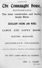 Connaught House Hotel Advertisement - 1903 - ( Services) 