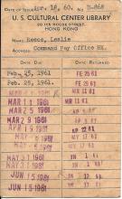 US LIBRARY ticket