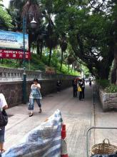 Nathan Road, hillside in front of St. Andrews Church 