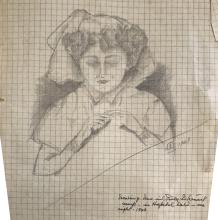 Drawing of a nurse by Dr. Talbot  1943