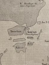 1858 map with Macao closeup