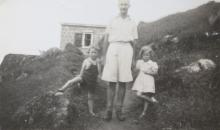 My father, myself and Shirley Stopani-Thomson