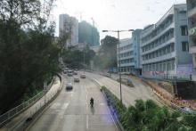View up Chai Wan Road towards Salesian Missionary House