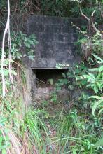 Enbrasure in front of Japanese tunnel