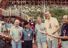 June1981 - Stephen WONG Yuen Cheung with Lord MacLehose of Beoch (25th Gov of HK)