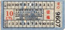 Kowloon Bus Ticket  Type A circa 1956
