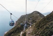 Ocean Park cable cars above Brick Hill