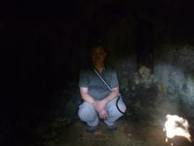 Looking into the charcoal cave