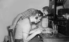 Radio Shack Harry Gibson and Brian on VS6DV.