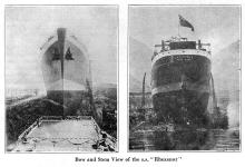 S.S." Rhexenor" Bow & Stern of ship pre-launch