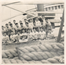 Hong Kong Scouts on board Steam Liner Changsha, c1952