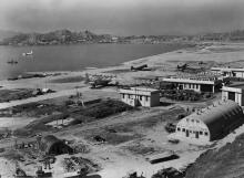 The military part of Kai Tak, looking to Hung Hom peninsula. Morrison, Hedda, 1946 1947.jpg