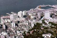Victoria Harbour from Peak with HMS Tamar at Top of Picture.jpg