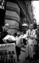 1940s Newspaper Seller on Wyndham Street